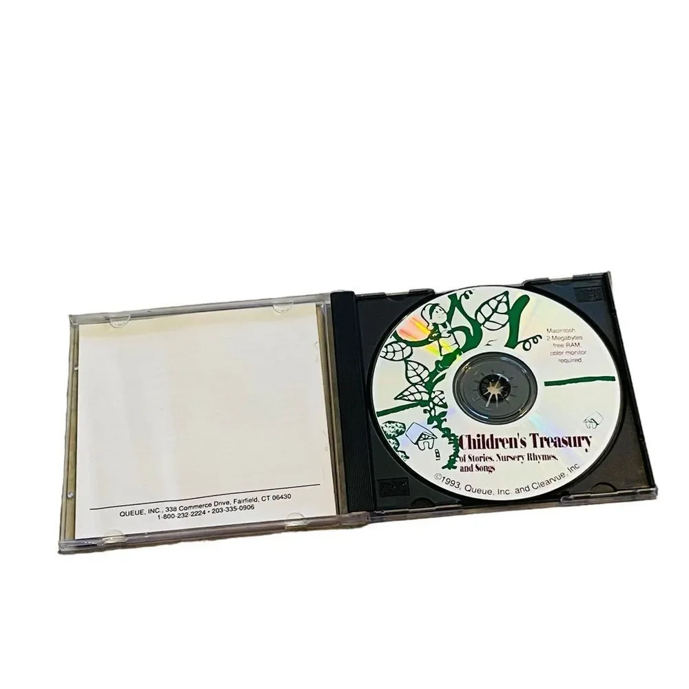 10/25🦋 Queue Children's Treasury of Stories, Nursery Rhymes & Songs CD-ROM (Mac)